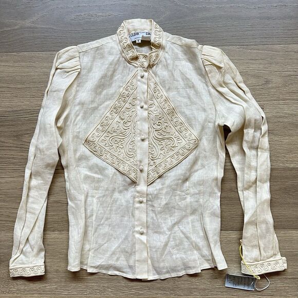 Cloak Many Colors Liberty Lucrezia Top Women 6 Linen Embroidery Victorian French - Picture 1 of 11